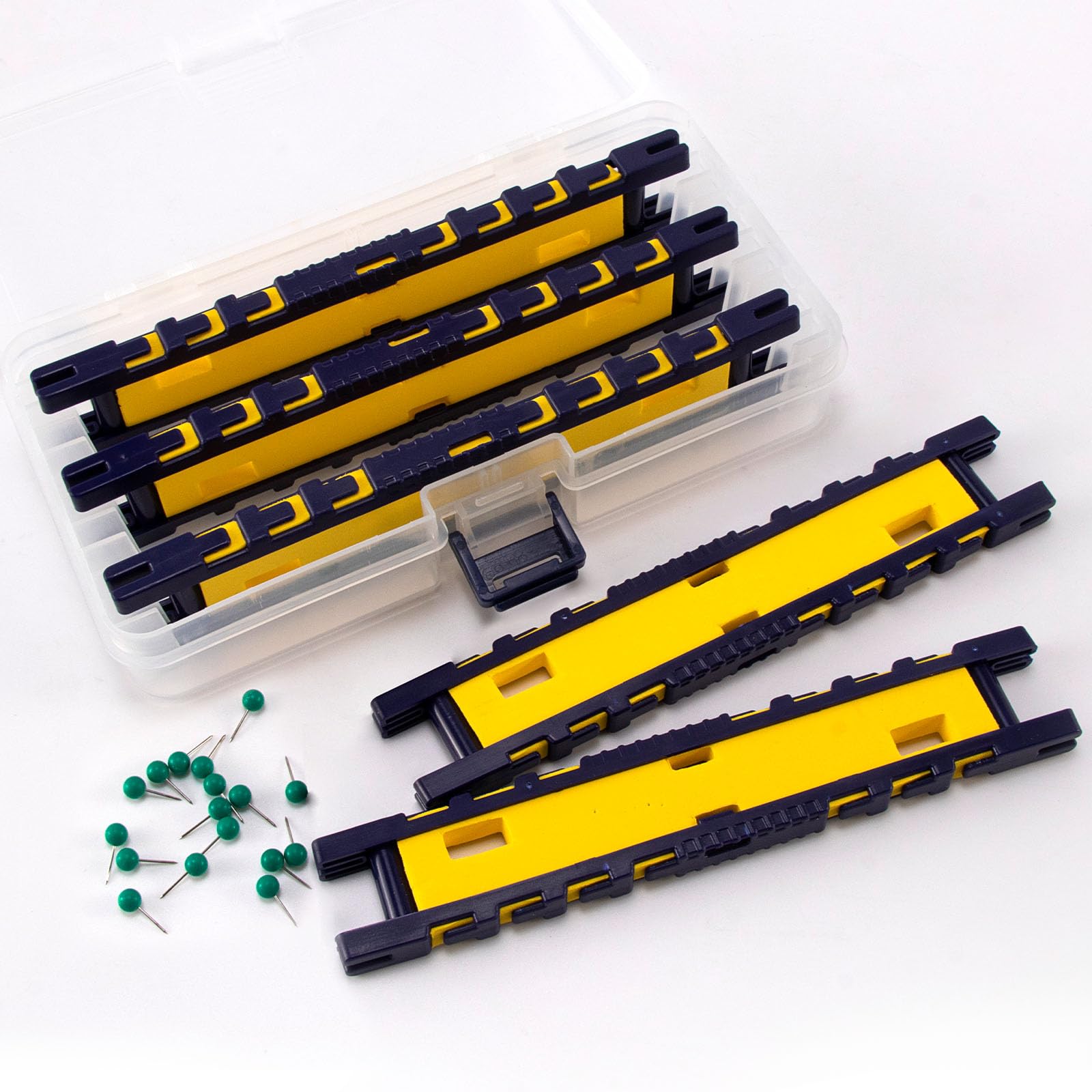 Alwonder Fishing Rig Winder to Keep Leader Line Fishing Rig Organised Snelled Hook Holder Assorted Color Foam Board Snell Organizer with Tackle Box