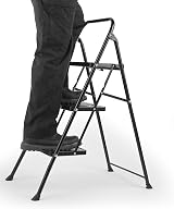 Kleeneze 3 Step Ladder Easy Reach 105cm Lightweight Folding Steel Black view 6