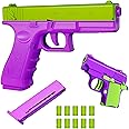 Fidget Toy, 2 Pack 3D Printed Pistol Toys Shell Ejecting Toy with 10 Shell Casings, No Bullets, Toy Pistol Can be Loaded But Can't be Fired, Toys for Kids