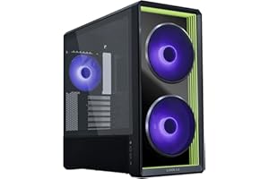 Lian Li LANCOOL 217 INF Black Infinity Mirror Computer Case, Mid-Tower ATX PC Case w/ 3 Pre-Installed Fans, 2x170mm ARGB Fans