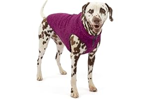 Kurgo Core Sweater - Cold Weather Dog Outfit - Cozy Knit Fleece Layer - Adjustable Neck Dogwear - Reflective Accents - Machine Washable Gear - Heather Violet - Medium