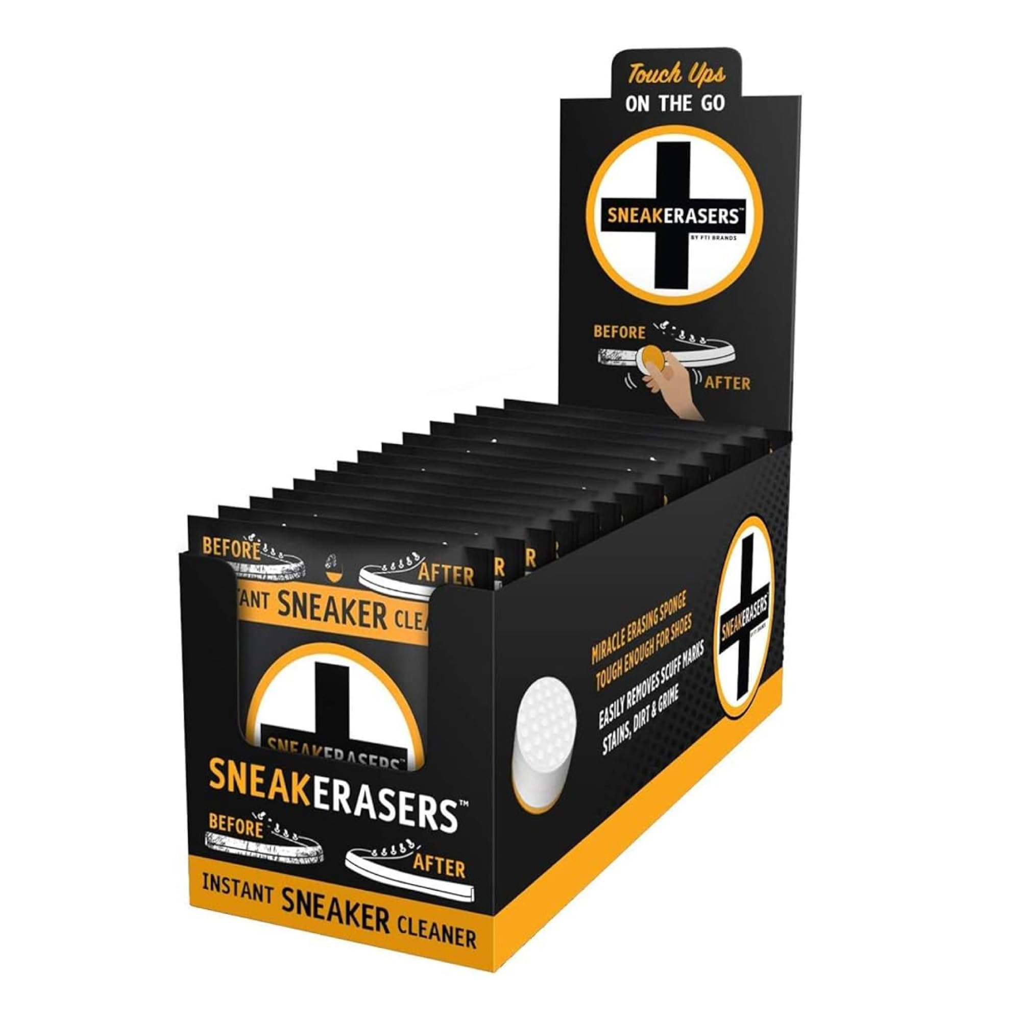 SneakERASERS Instant Sneaker Cleaner Sponge, Effective Shoe Cleaning for White Sneakers, Tennis Shoes -