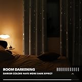 Deconovo Blackout Curtains 2 Panels 140x245 cm Star Design Eyelets Dark Beige view 5