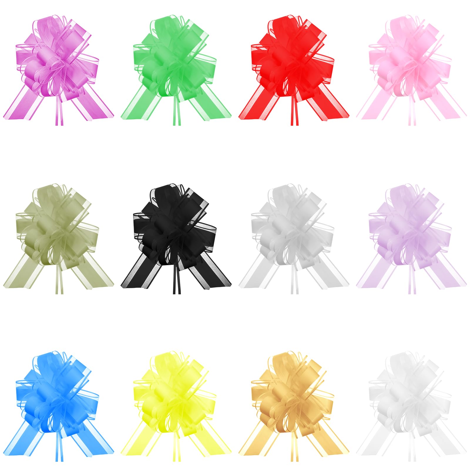 Photo 1 of  Bow for Gift Wrapping, 8 Inches Big Bow Gift Wrapping Ribbon, 
Matte Bouquets Ribbon Bows for Wedding Christmas Birthday Party Gift Baskets Valentine's Day Flower Gift Boxes Decoration