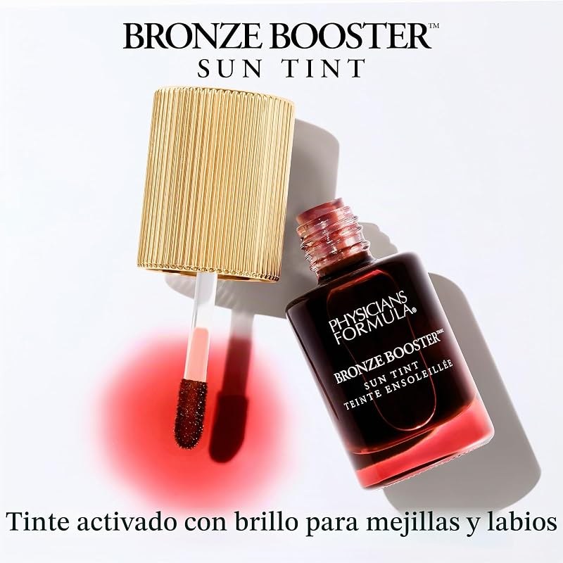 , Bronze Booster Cheek and Lip Stain, Bronceador con Niacinamida, Fosfolípidos y Vitaminas C y E, Larga Duración, Tono Natural y Luminoso, Bronze Tint