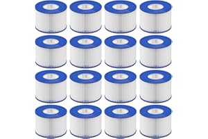 Macaberry Type VI Hot Tub Spa Filter Replacement Cartridge Compatible with Coleman SaluSpa 90353E, 58323E, 53323, Lay-Z-Spa, Swimming Pool Pump Filter, 16 Pack