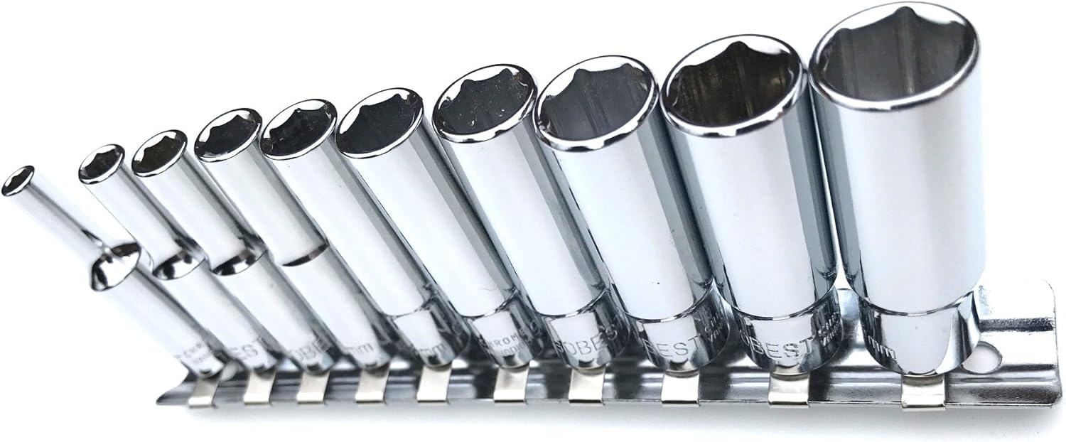 GOBEST 1/4" deep Socket Set 10 pcs, 4-13 mm (GB-0040), 1/4 inches