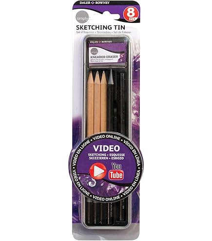 Kit Disegno Daler Rowney Simply 40 Pezzi - Matite Grafite, Carboncini, Carta A4 Per Sketching - Foto 3