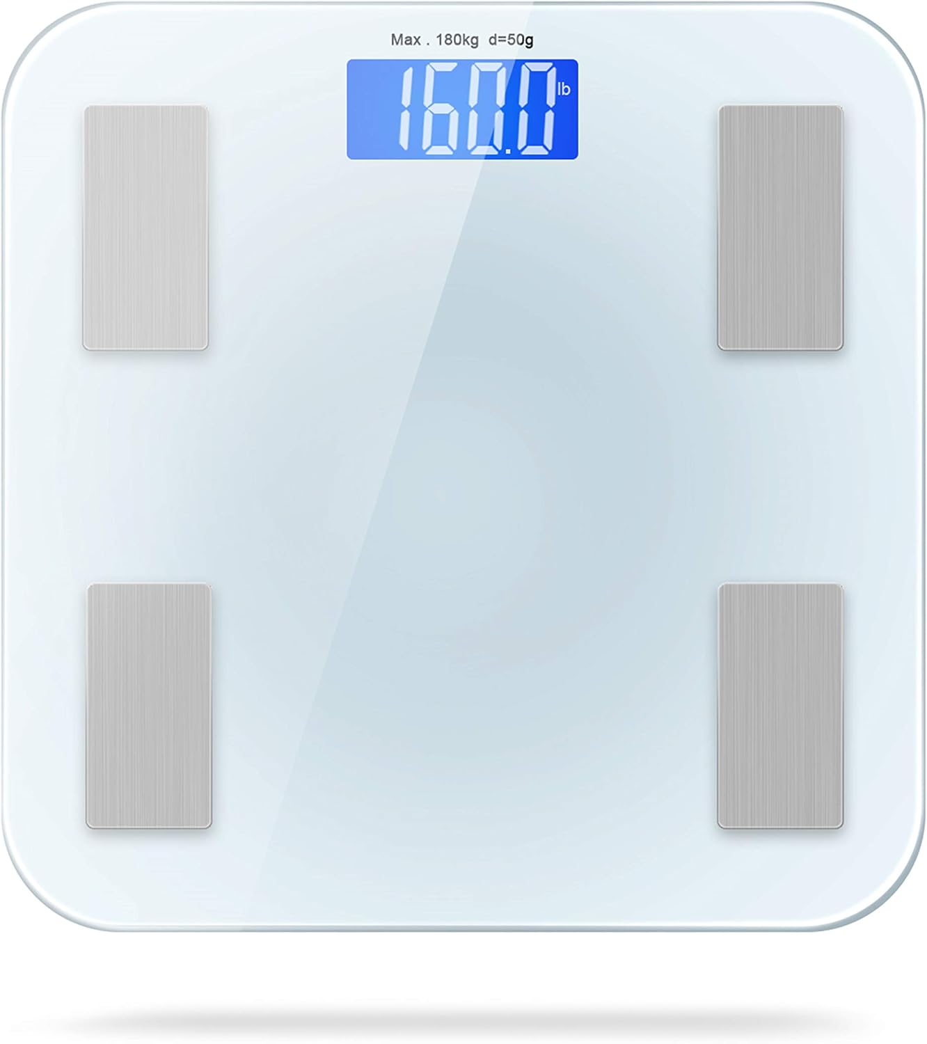 Adoric Bluetooth Body Fat Scale Smart Digital Scale with Free APP for Android and iOS, Tempered Glass Surface, Auto On/Off, Body Composition Monitor Measures Weight: Health & Personal Care