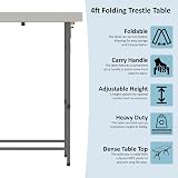 Home Vida 4ft Folding Table Heavy Duty Outdoor Indoor Buffet Trestle view 4
