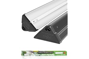 LUCKY HERP T5 Reptile Light Fixture Combo Kit 54W (New Upgrade), UVB Reptile Light Fixture with Desert UVB 10.0 46" Fluorescent Tube, UVA UVB Reptile Light for Lizard, Bearded Dragon, Tortoise