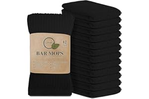 Softolle Kitchen Towels, Pack of 12 Bar Mop -16x19 Inches -100% Cotton White Towels - Super Absorbent BarTowels, Multi-Purpos