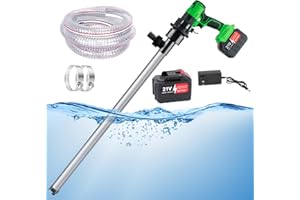 PHABCF Updated Cordless Stick Water Transfer Pump With 21V Battery, 720GPH Portable Utility Water Pump (With Battery And Charger) Suitable for Garden, Pool, Pond, Deep Well Draining, Maximum Head 32FT