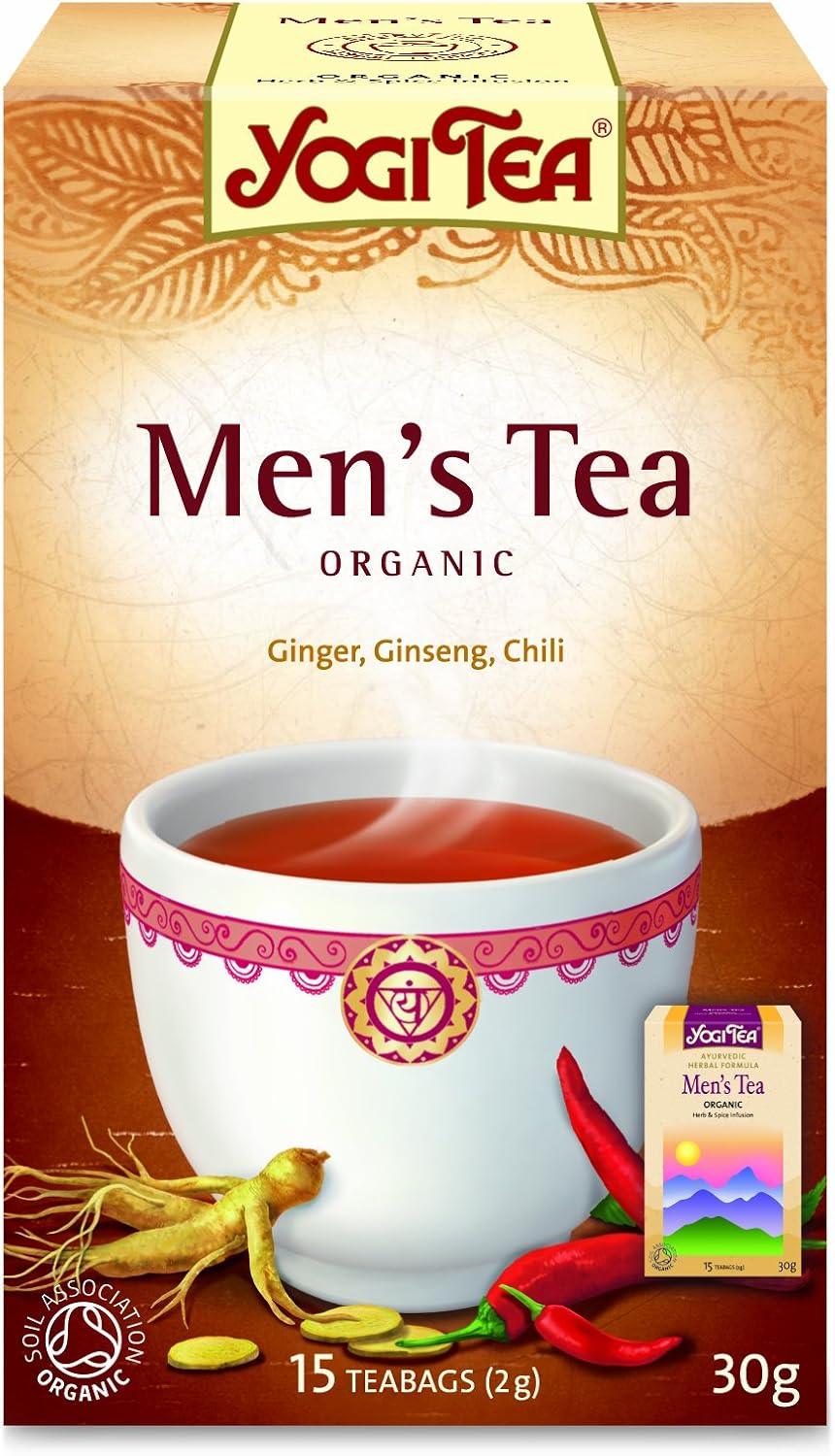 Yogi Tea Men's Tea 15 Organic Teabags (Pack of 8, Total 120 Teabags