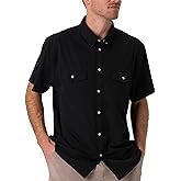 Burlebo Men’s Performance Western Shirt – Pearl Snap Button Up, Lightweight Stretch Fabric, Quick Dry & Moisture Wicking
