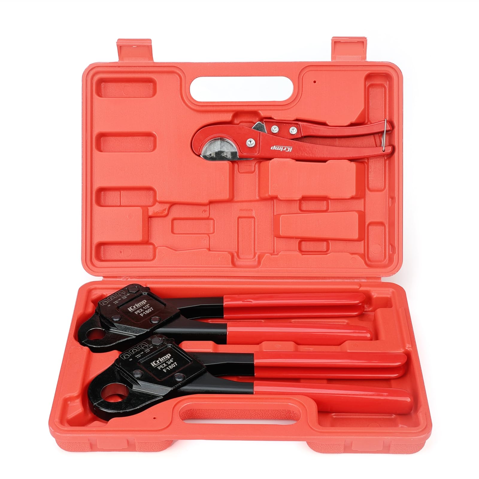 iCrimp IWS-1807CE PEX Crimping Tool Kit c/w Angle