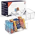 ClearSpace Plastic Pantry Organization and Storage Bins with Dividers – Perfect Kitchen Organization or Kitchen Storage – Fri