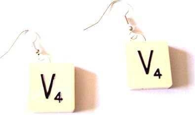 Boucles D Oreilles Lettre V Fabrique A Partir De Pieces De