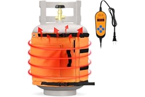 1 Pack Propane Tank Heater Blanket Gas LP Cylinder Tank Heater with Thermostat Controller Adjustment 41-122 °F and Timer Func