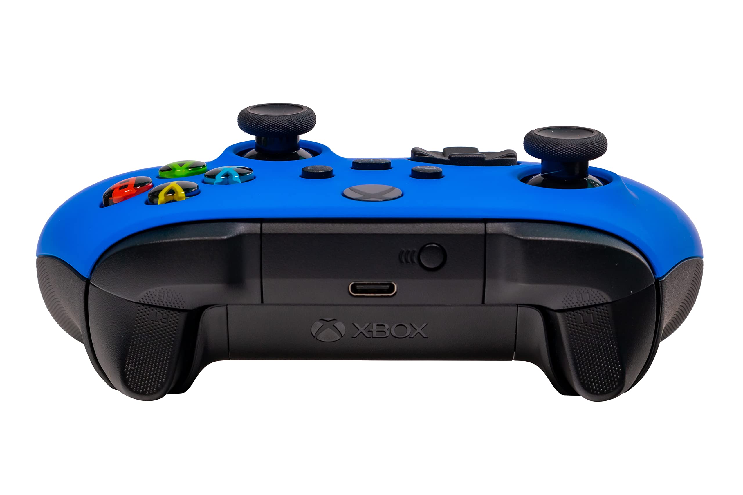 Xbox One Series X S Custom Soft Touch Controller - Soft Touch Feel, Added Grip, Cool Blue Color - Compatible with Xbox One, Series X, Series S