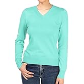 LALABEE Women's V-Neck Long Sleeve Soft Stretch Pullover Knit Top Sweater (S~XXL)