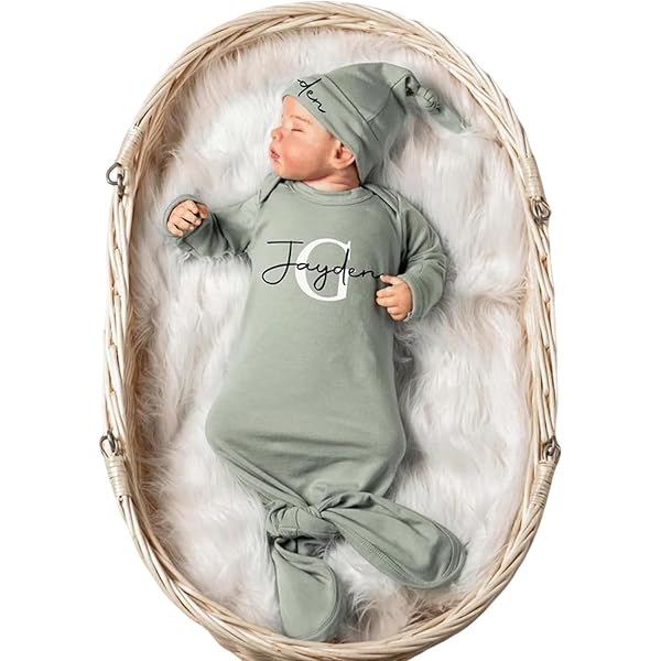 Newborn Customized Outfit Personalized Bamboo Newborn Baby Knot