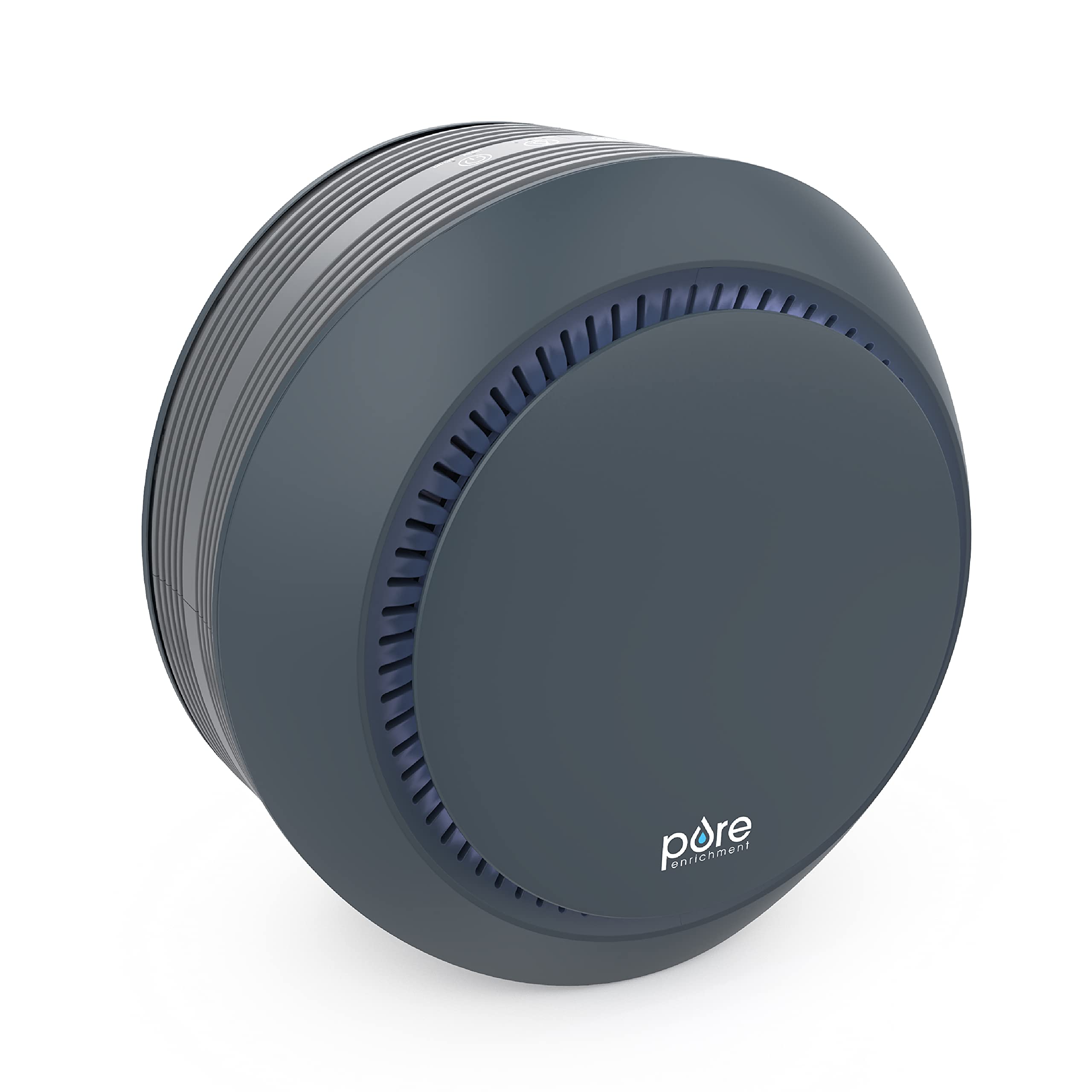 Pure Enrichment PureZone Halo Medium Room Air Purifier, 2 Stage Filtration, Purifies Air of Smoke, Pollen, Dust, and Pet Hair - Easily Fits on Tables, Desks, and Nightstands (Graphite)