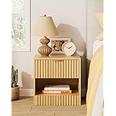 Apetaccat Small Nightstand, Modern Night Stand, Bedside Table with Drawer and Open Shelf, Cube Design, Small Side Table for Bedroom, Living Room, Oak