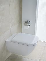 Duravit Happy D.2 Soft Close Toilet Seat Urea Thermoset White Stainless Steel view 3