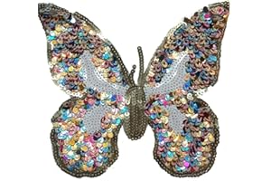 Embroidery Multicolor Butterfly Patch Sew Iron On Badge Bag Clothes Fabric Patches Applique DIY Sewing Craft Convenient and P