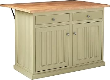 Amazon Com Eagle Coastal Kitchen Island With Flip Up Top And Two Drawers 51 Summer Sage Finish Kitchen Islands Carts
