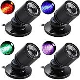 YaeCCC USB Powered Mini Spotlights for Display,Dimmable Mini LED Spotlight | Compact Mini Spotlight Accent Lights for Display,Pictures, Plants, Jewelry, Shelves, Cabinets,4-Pack Multicolor Lighting