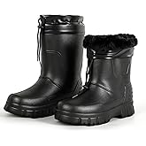 ZWBOYYP Waterproof Insulated Rain Boots - Upgraded Insulated Winter Work Boots for Men Women Mud Boots for Outdoor Work Fishing Farming Gardening