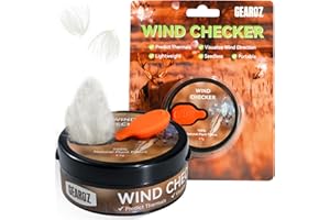 GearOZ Wind Checkers for Hunting - Lightweight Scentless Wind Direction Powder-Free Detector for Deer Elk Hunting, Natural Fiber Windfloaters Thermal Indicator Floaters, Portable Hunter Accessories