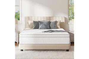 FP FLEXPEDIC Queen Mattress, 14-Inch Luxury Hybrid Mattress, Fiberglass-Free Mattress in a Box with Gel-infused Memory Foam, Individual Pocket Spring for Motion Isolation-Edge Support,CertiPUR-US,10-Year Warranty