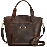 S-ZONE Genuine Leather Satchel Bags for Women Crossbody Tote Top-Handle Handbags Shoulder Purse Medium