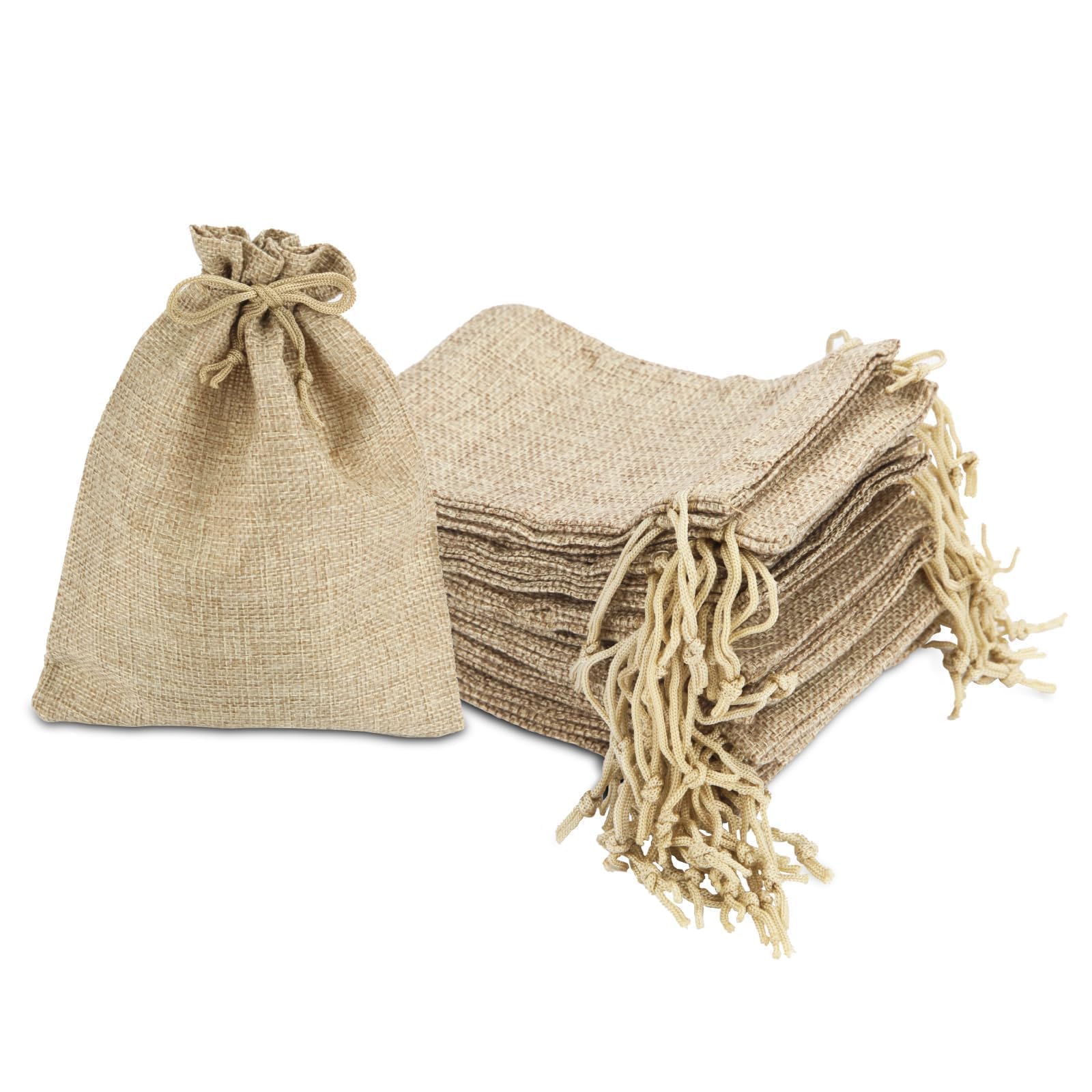 Lonely high heels Hessian Bags 10x14cm Drawstring Bags 30pcs Resusable Jute Bags Small Filling Fabric Bags Advent Calendar Bags for Wedding Party Jewelry Present DIY Craft