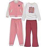 Girls Activewear Set Stylish, Comfortable Bomber jacket Pack of 4 with Jackets and Pants