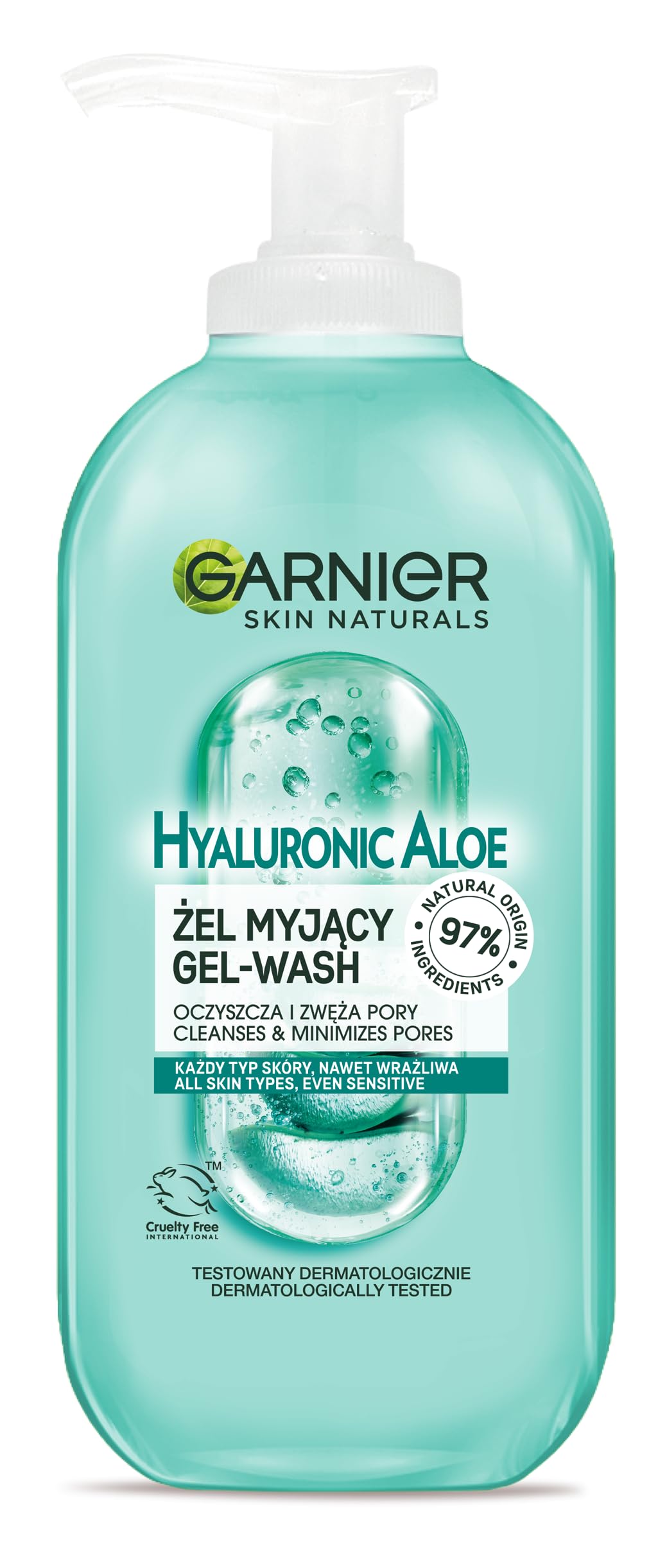 Garnier, Hyaluronic Aloe Gel Cleansing Gel for All Skin Types 200 ml