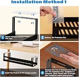 PAVSTINE Under Desk Cable Management Tray 2 Pack Carbon Steel Self Adhesive view 6