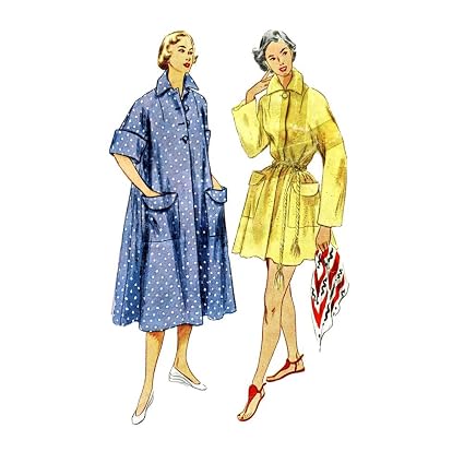 Amazoncom 1950s Misses Beach Coat Robe Simplicity 3592