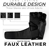 EVO Fitness MMA Gloves Matte Black Medium for Men Women Muay Thai Boxing view 5
