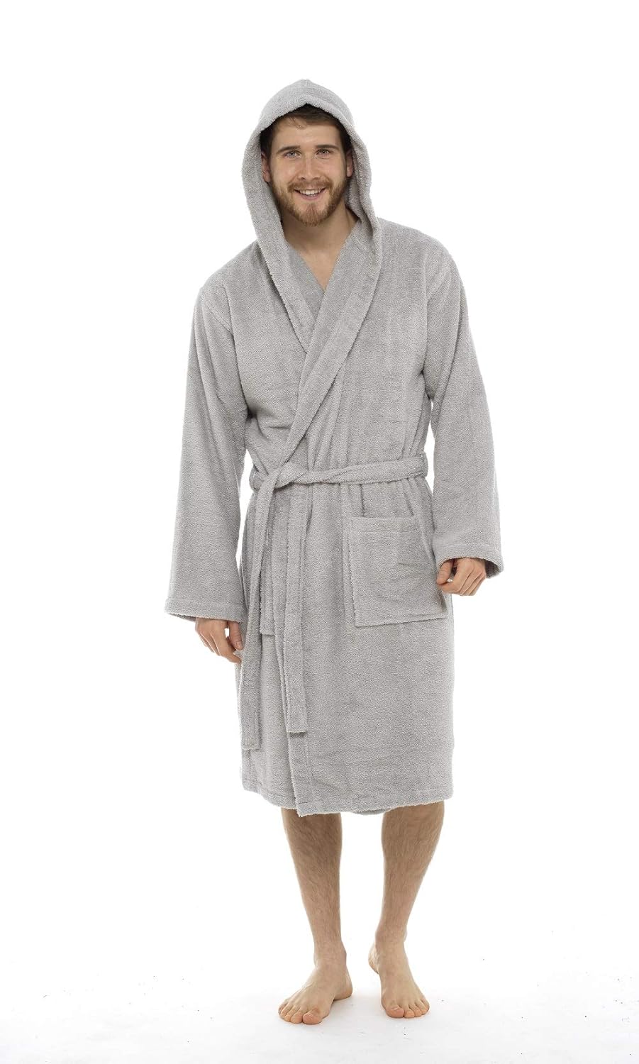 NELLA BIAGINI Accappatoio Uomo e Donna, Accappatoio Unisex con Cappuccio, per Sauna e SPA, in Spugna di Cotone, 420 gr/mq, Morbido, Assorbente, Resistente. Modello: Minerva