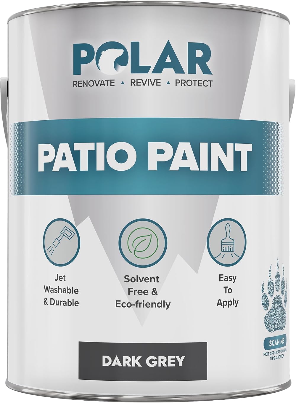 Polar Specialist Coatings Polar Patio Paint Dark Grey 5L UV Resistant