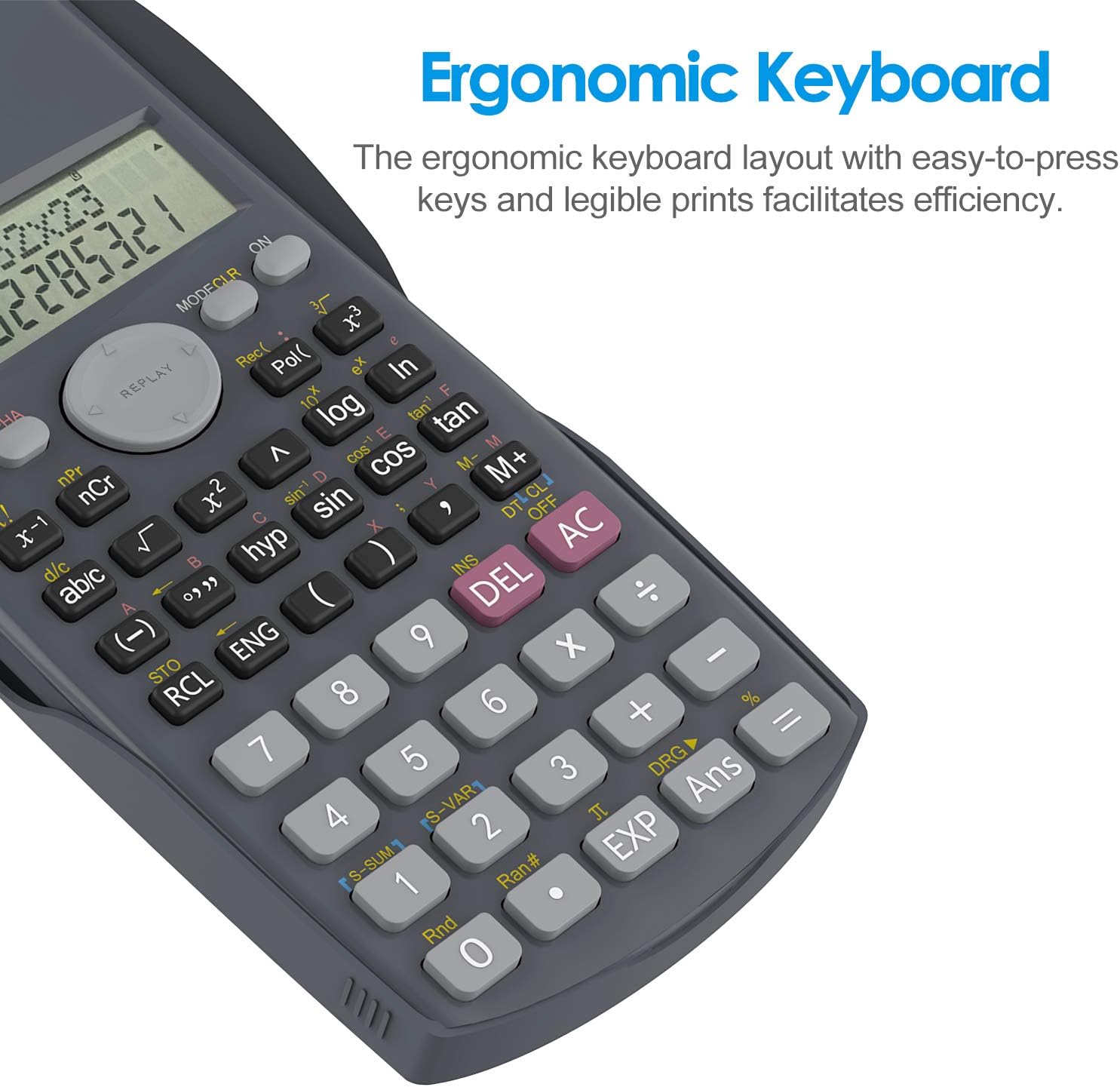 Helect 2-Line Engineering Scientific Calculator, Suitable for School and Business Black - Image 4