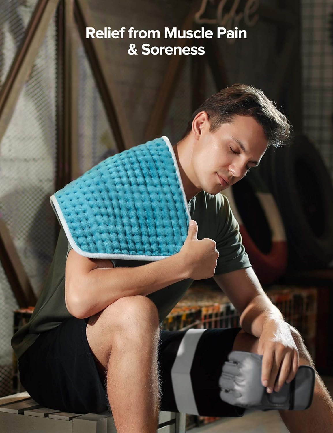 Heating Pad for Back Pain and Cramps Relief, Sable 12"x24" Large Electric Hot Heated Pad, Auto Shut Off, 6 Heating Settings, Moist & Dry Heat Therapy for Shoulder Neck Arm Leg Knee: Health & Personal Care