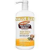 Palmer's Shea Formula Raw Shea Body Lotion for Dry Skin, Hand & Body Moisturizer, Value Size Pump Bottle, 33.8 Ounces (Pack of 1)