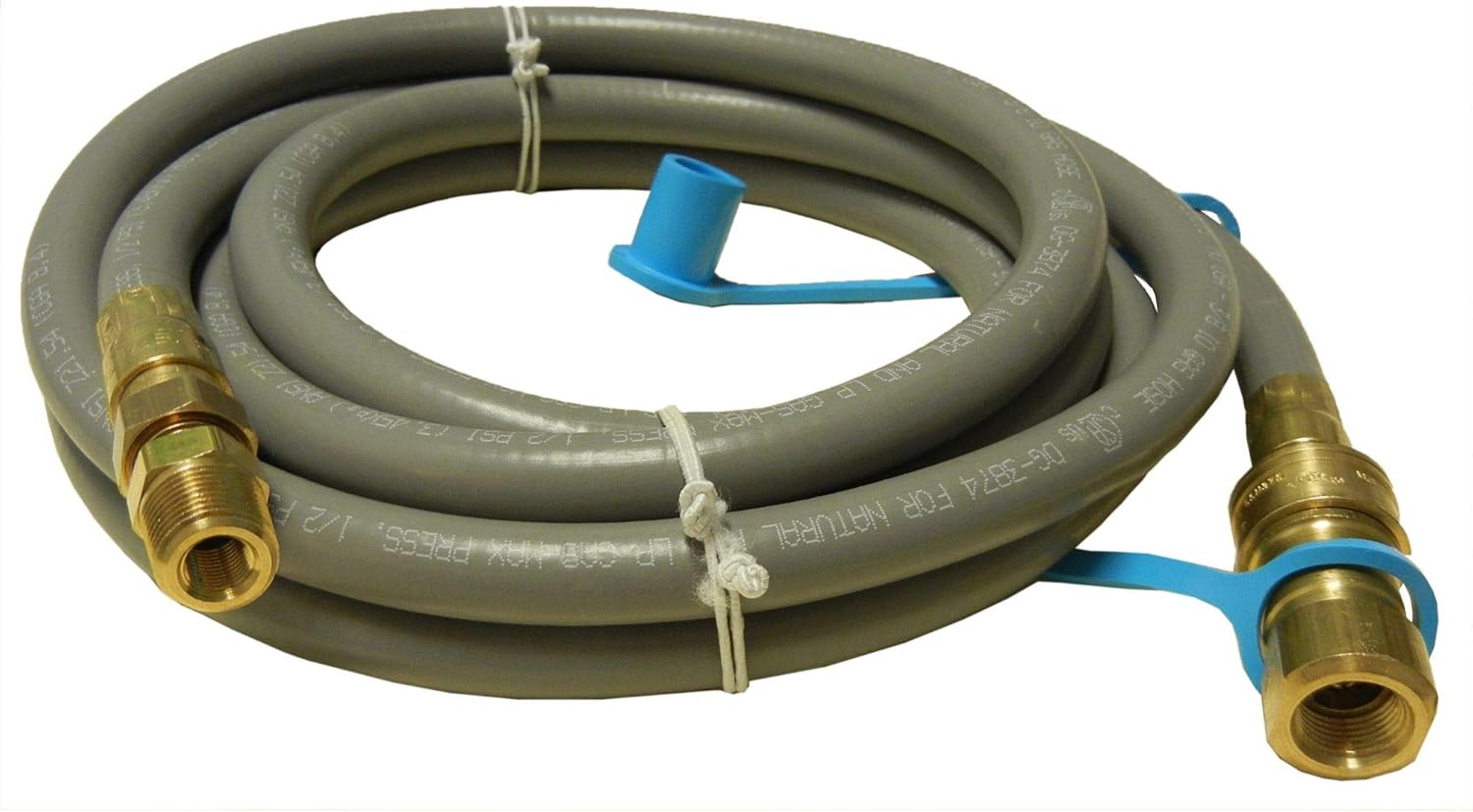 review 10' Black Natural Gas Hose with Quick Connect Coupling