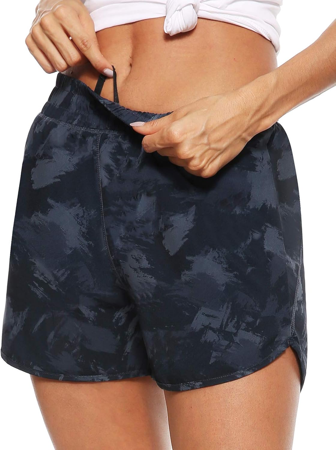 AFITNE Women’s Workout Running Shorts, Gym Athletic Sports Shorts with Pockets Exercise Active Shorts with Liner: Clothing