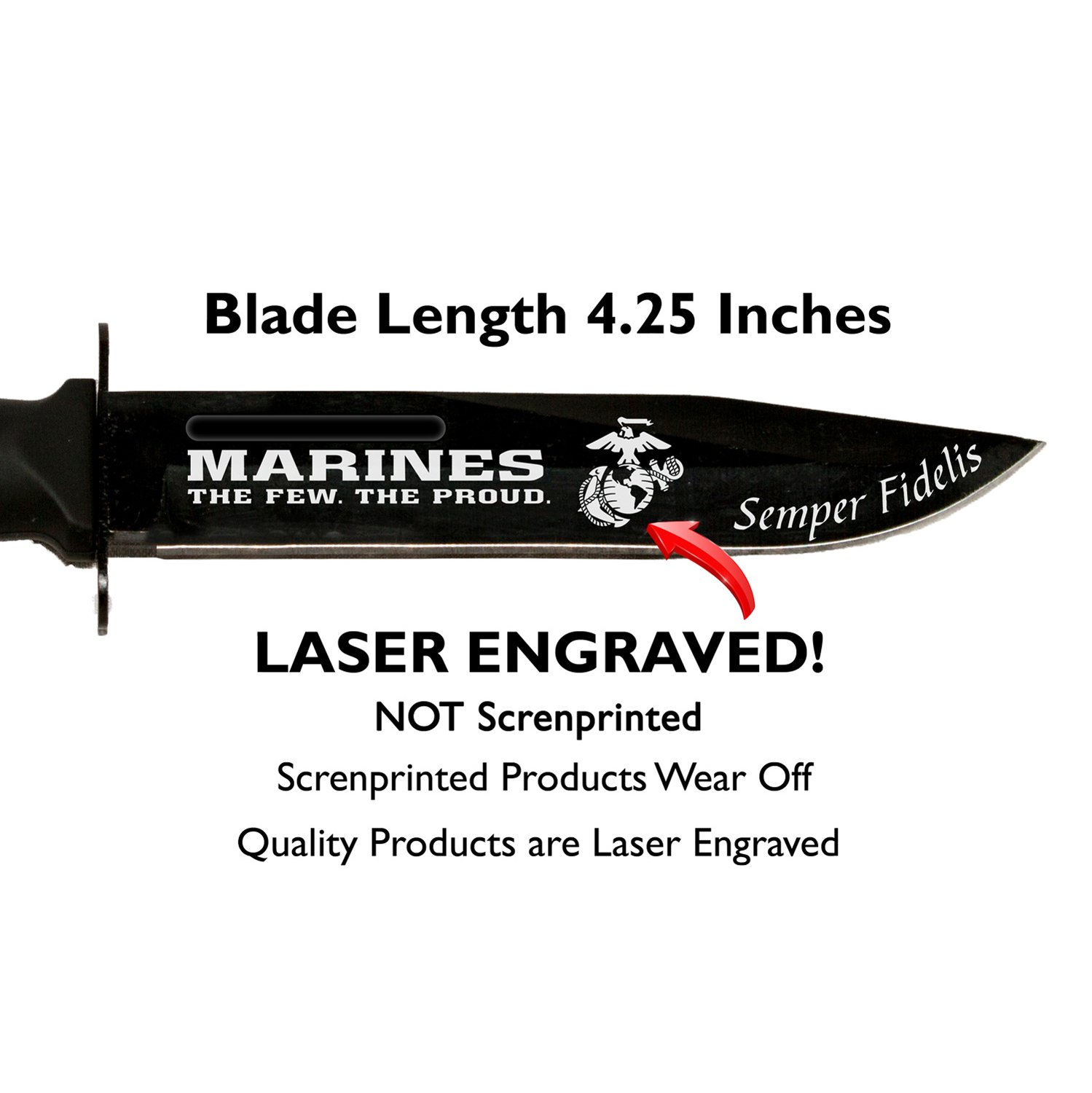 Officially Licensed Marine Corps Miniature USMC Fighting Knife Letter